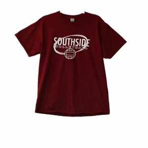 Gildan Men Maroon T-Shirt Casual Graphic Tee Southside Volleyball Short Sleeve L